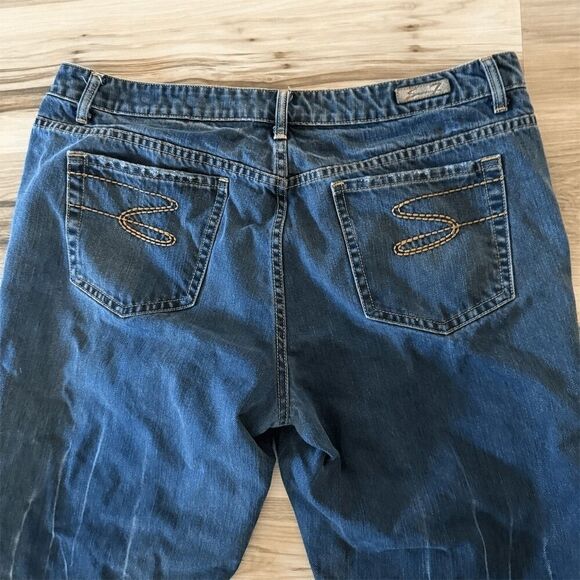 Vintage Seven7 Women's Straight Jeans Size 22 Blue Medium Wash Distressed - Picture 5 of 8